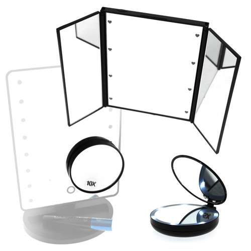 Folding cosmetic mirror led - folding,