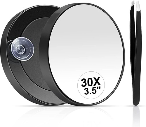 30x magnifying mirror - magnifying, mirror,