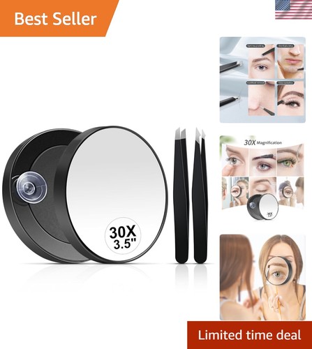 Portable 30x magnifying mirror - magnifying,
