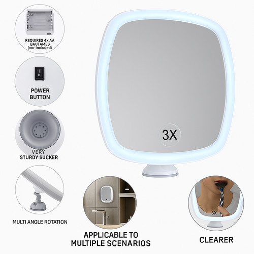 Magnifying lighted mirror - magnifying,