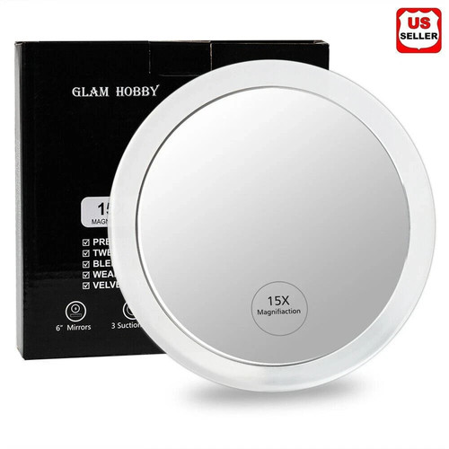 Magnifying make mirror 15x - mirror,